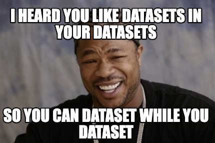 xhibit yo dawg meme about datasets inside your datasets